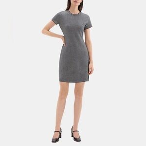 Theory Flared Dress in Stretch Viscose Knit